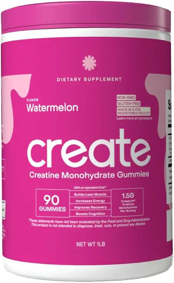 Creatine Monohydrate Gummies 1.5 Gram Vegan Gluten-Free 90 ct T3490