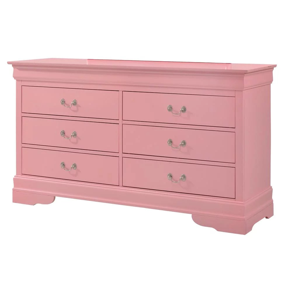 Pink 6 Drawer Double Dresser D906772