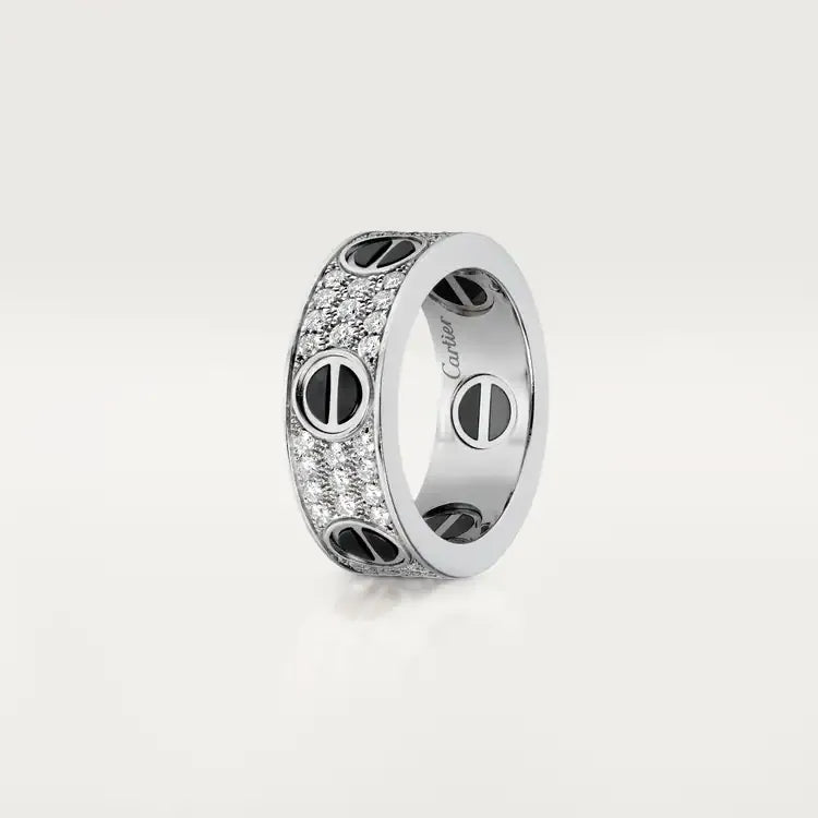 Ceramic Diamond-Paved Ring C401