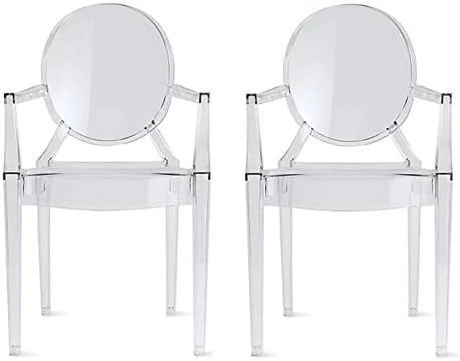 Set of Two Clear Armchair X447295