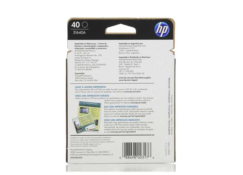 40 Black Ink Cartridge F9652