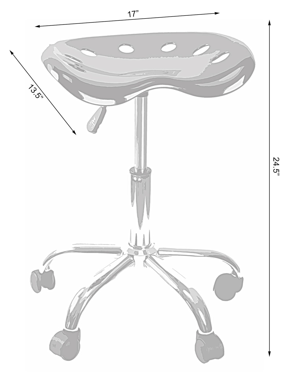 Gray Tractor Seat Swivel Chair with Casters O46633