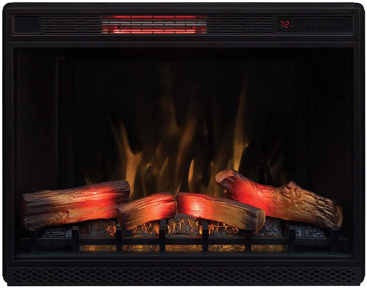 33" Black Infrared Quartz Electric Fireplace Insert K311