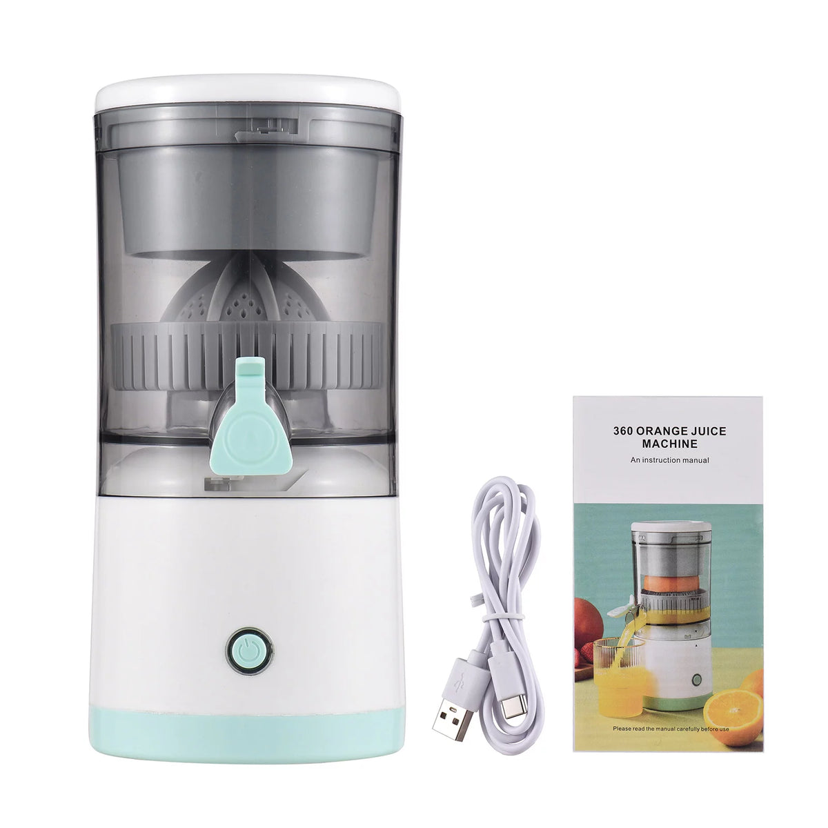 Electric Orange Juice Squeezer Portable Citrus Juicer USB Powered Detachable Washable P6534