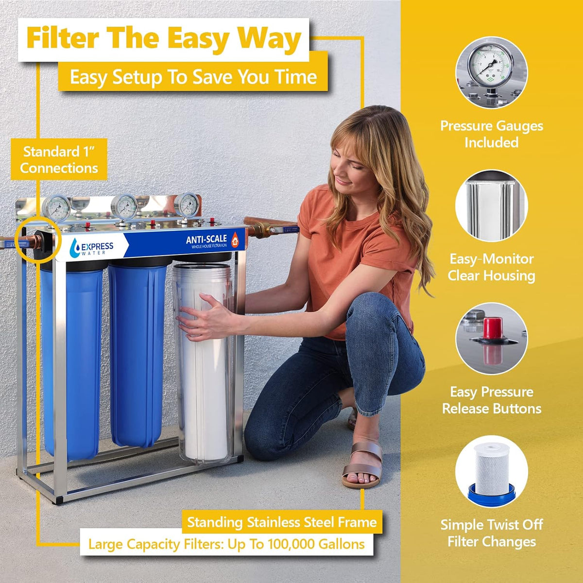Whole House 3 Stage Water Filtration System J752