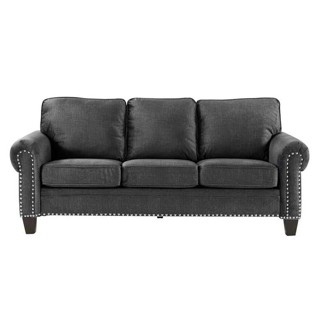 Dark Gray Microfiber Sofa A648466