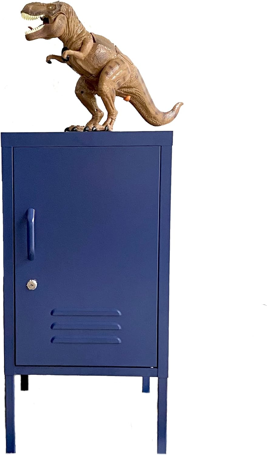 Navy Metal Locker End Table T420657