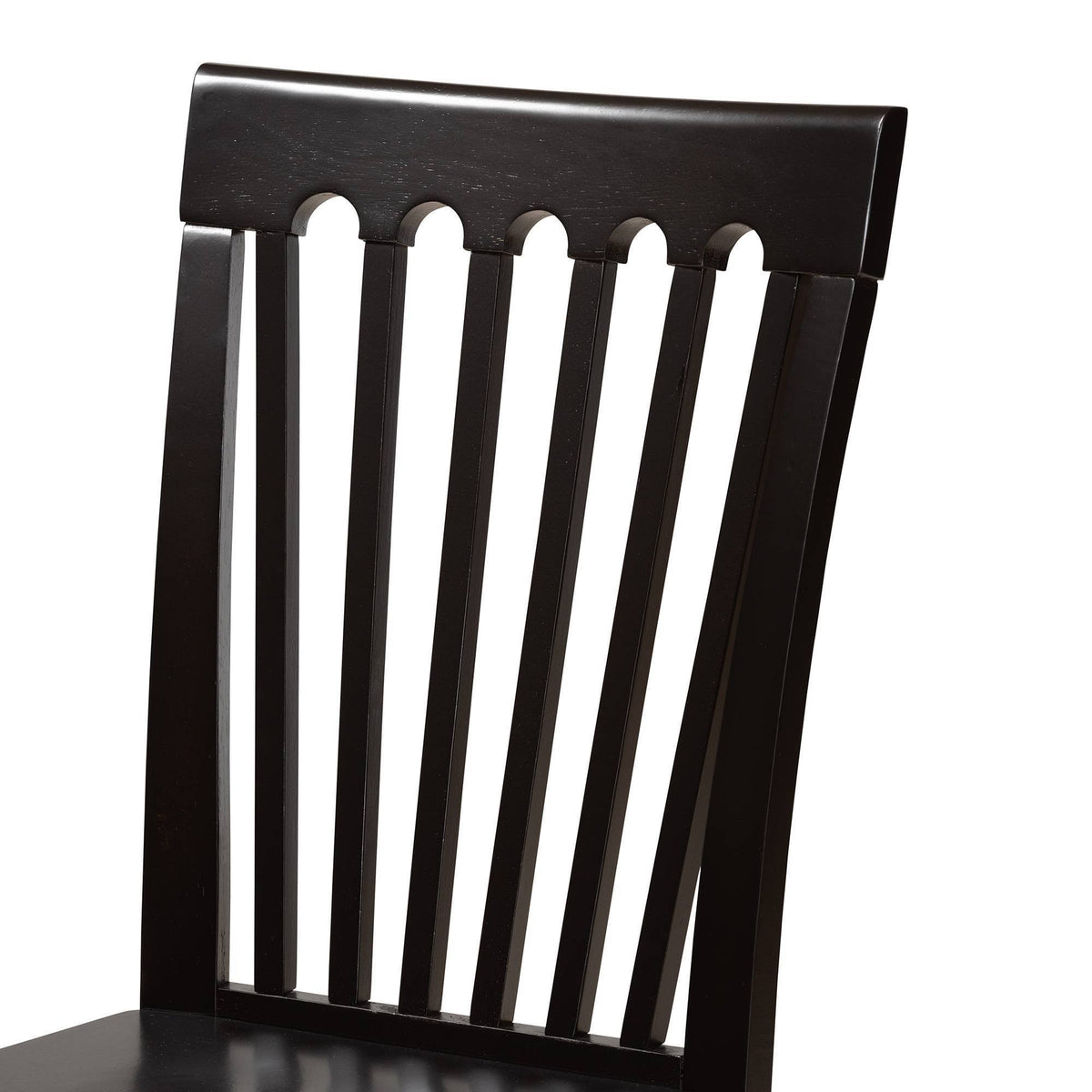 5-Piece Dark Brown Wood Dining Set V479266