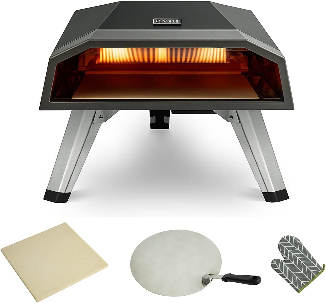 Outdoor Gas Pizza Oven with Pizza Stone and Pizza Peel Q3092
