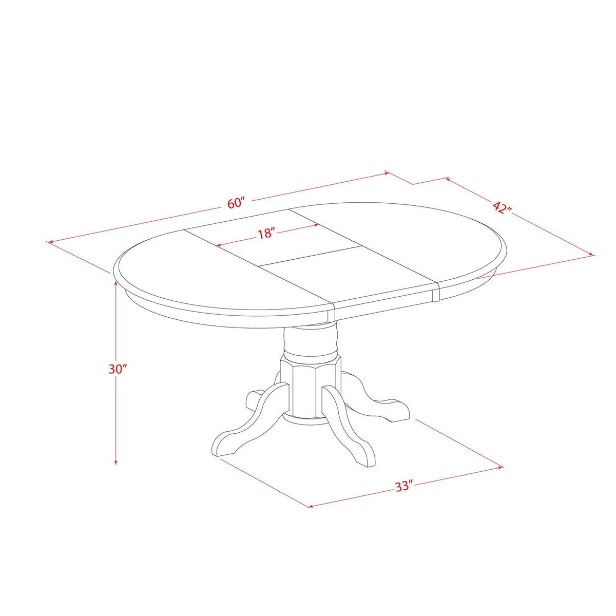 7 Piece Dining Table Set with Oval Table and 6 Chairs V3313