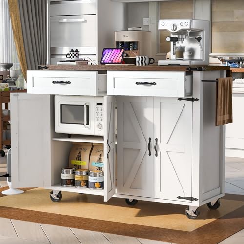 Black Rolling Kitchen Island with Drop Leaf N27707