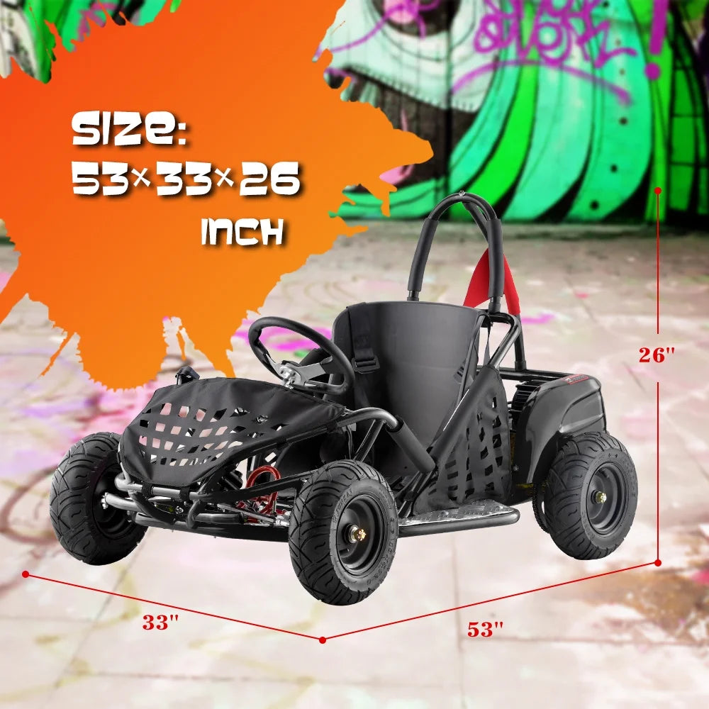 Electric Go Kart for Kids, 1000W 48V, Max Speed 20Mph Z954457