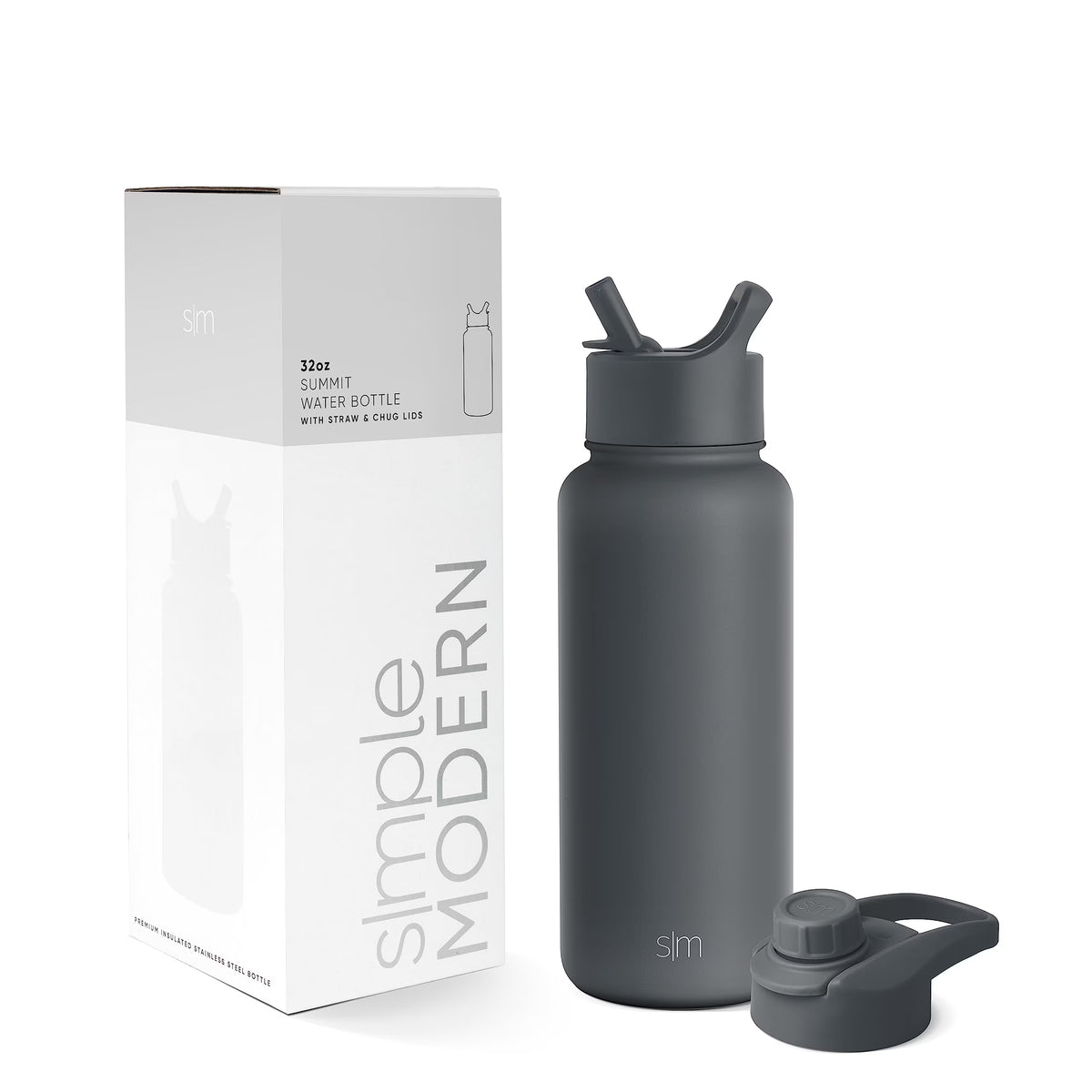 32oz Vacuum Insulated Stainless Steel Water Bottle with Straw and Chug Lid E2969