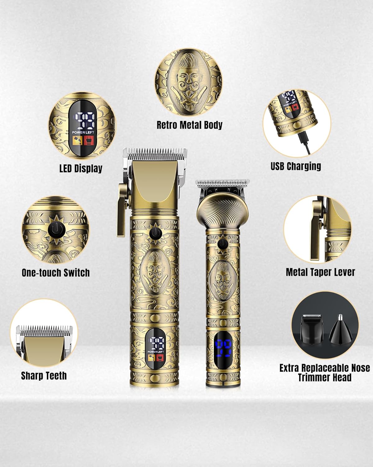 Cordless Hair Clippers and Trimmers Set R2295