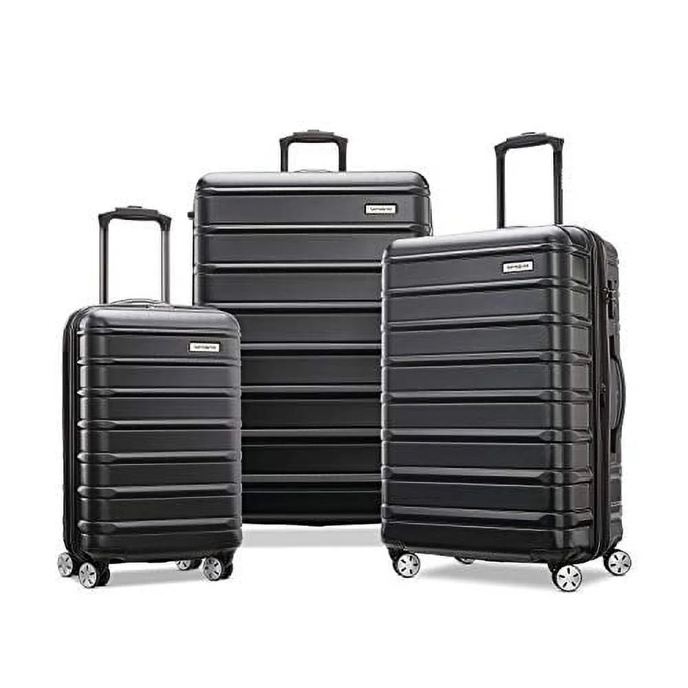 Midnight Black 3-Piece Hardside Expandable Luggage Set with Spinner Wheels L41334
