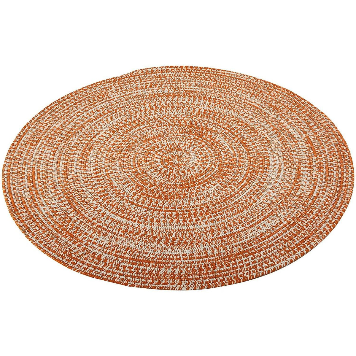 Rusted Orange Round Tweed Rug F363