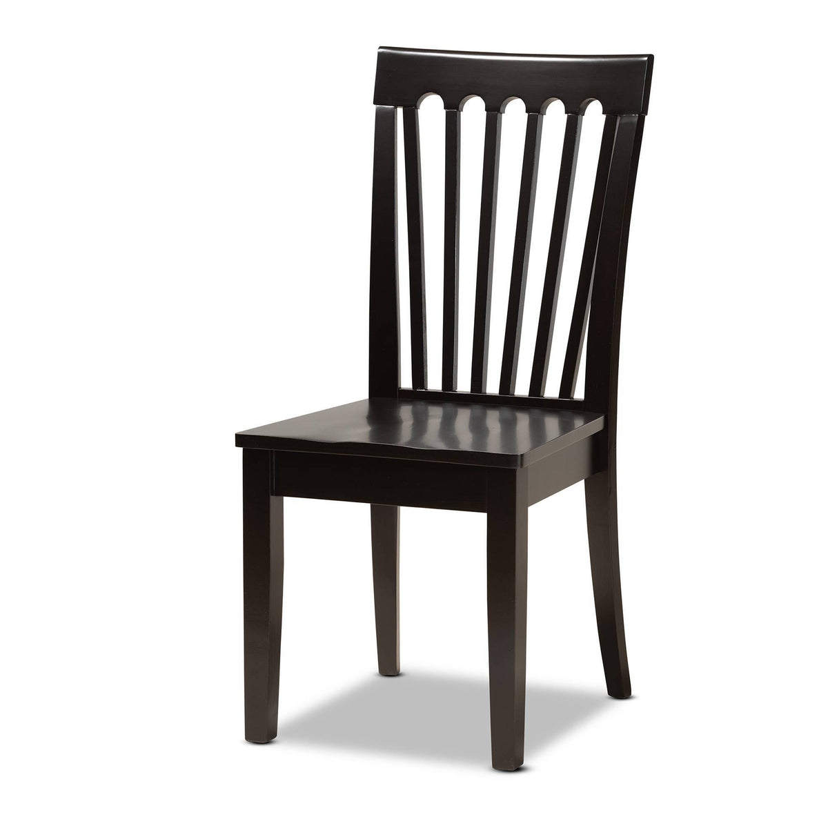 5-Piece Dark Brown Wood Dining Set V479266