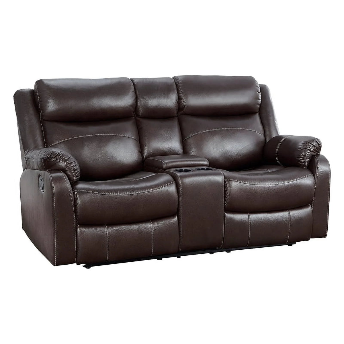 Dark Brown 2-Piece Microfiber Reclining Sofa Set O23978