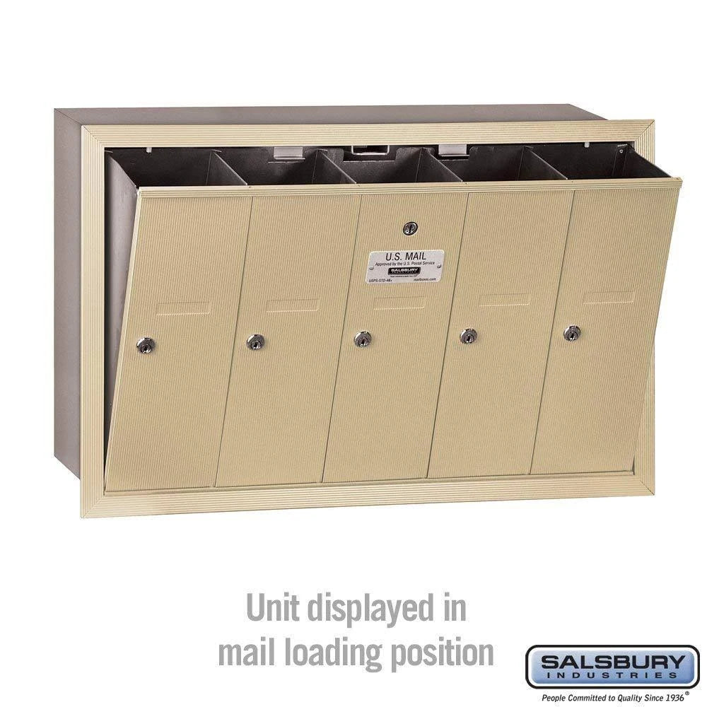 5 Door Sandstone Vertical Mailbox Y7602