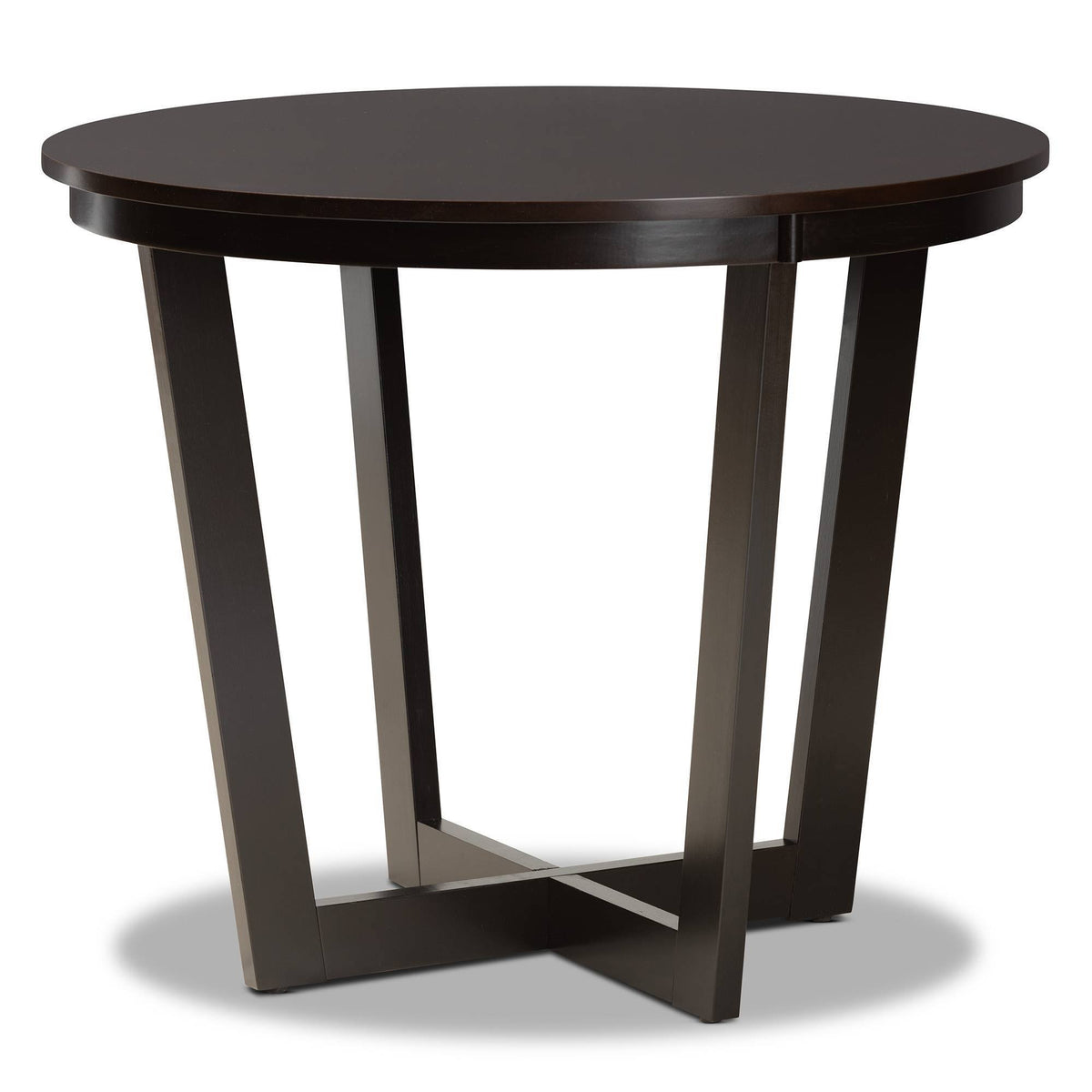 5-Piece Dark Brown Wood Dining Set V479266