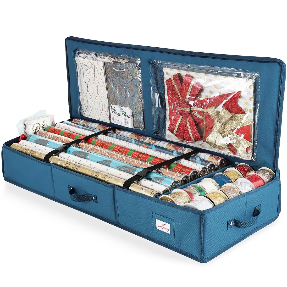 Wrapping Paper Storage Container with Interior Pockets H30792