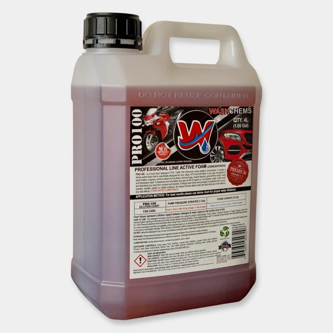 100 Touchless Car Wash Detergent Soap Concentrate, 128 oz, Pack of 2 C167