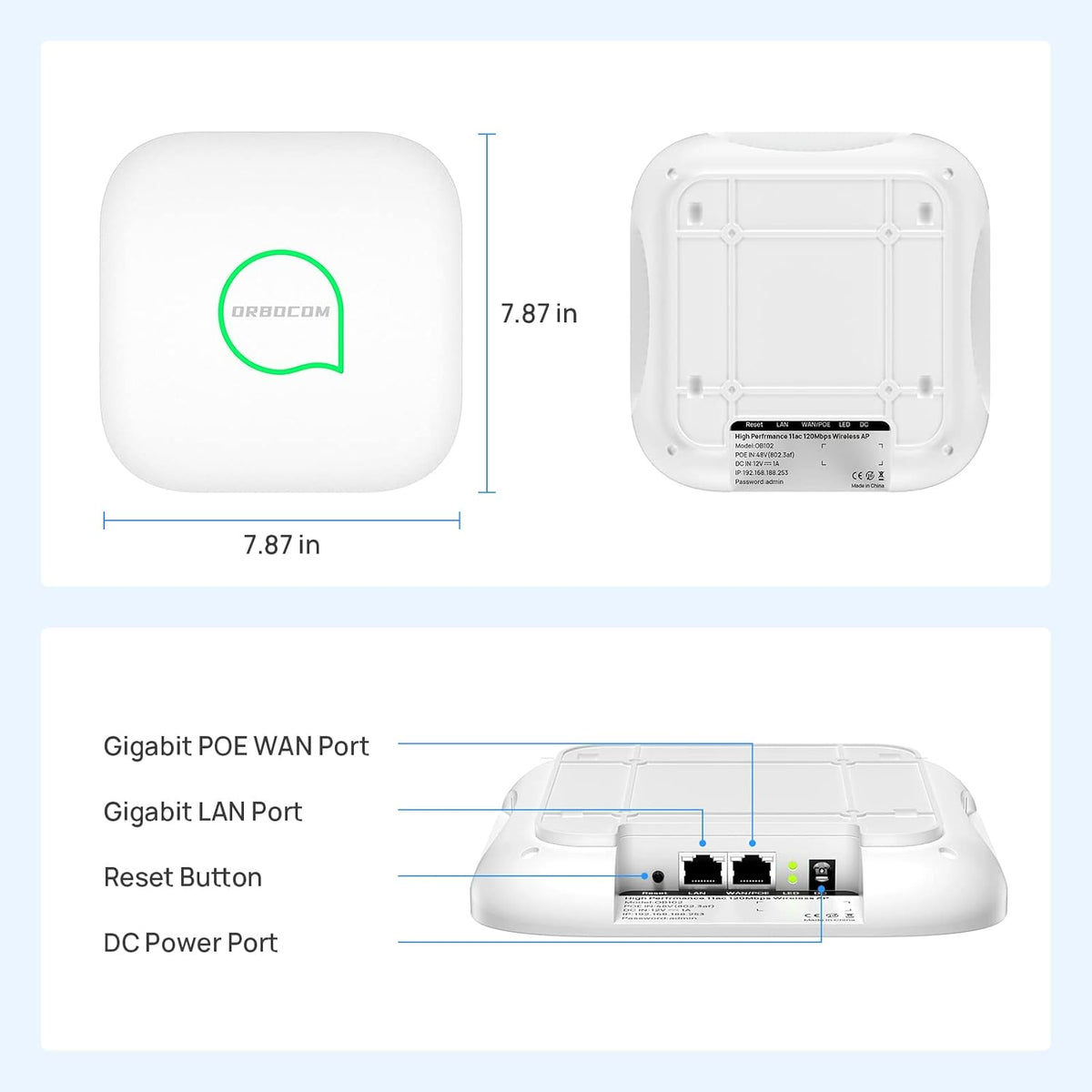 Wireless WiFi Access Point Dual Band AC1200 MU-MIMO Pack of 2 C394057