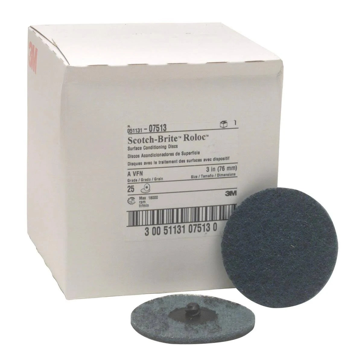 3M 07513 Scotch-brite Roloc Surface Conditioning Disc 3x22 F362