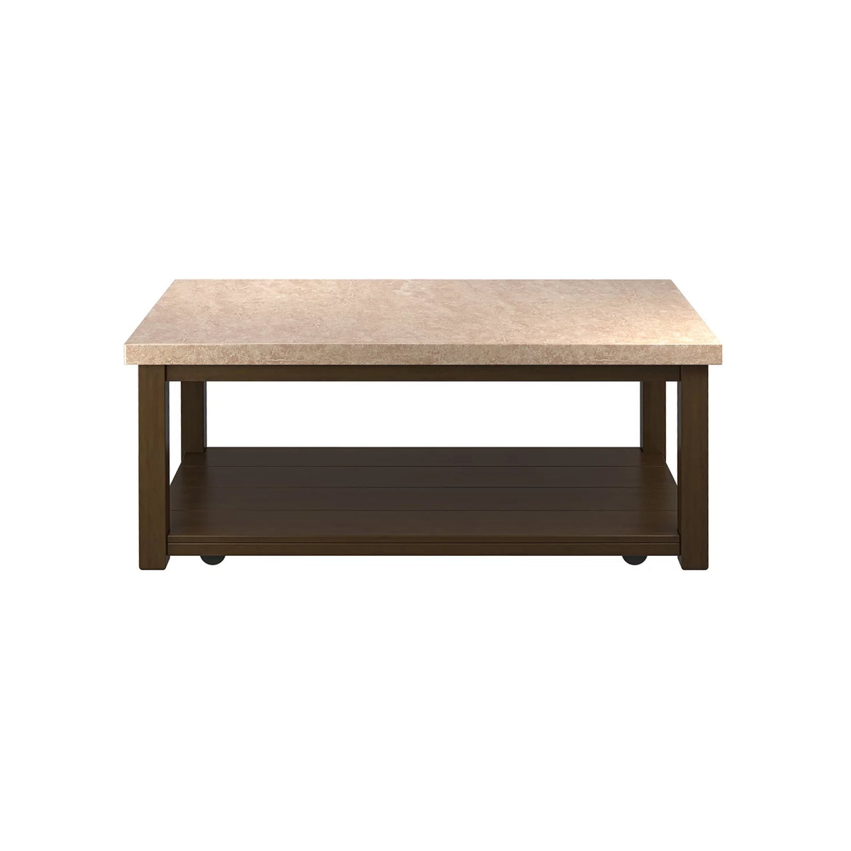 White Rectangular Coffee Table with Storage Shelf L12028