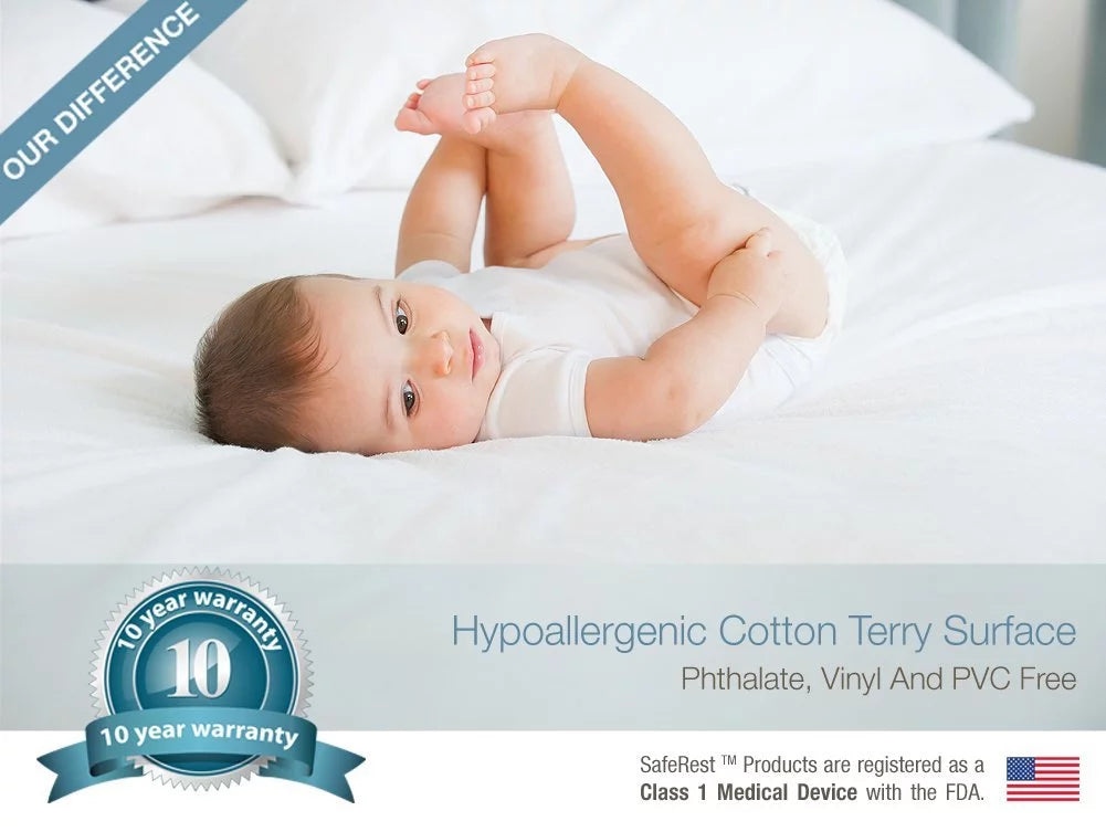 Waterproof Cotton Terry Queen Mattress Encasement E2690
