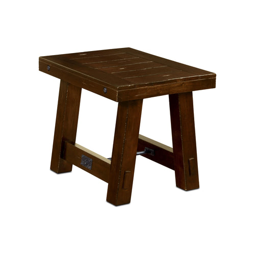 16" Mahogany Wood Chair Side Table Y74880