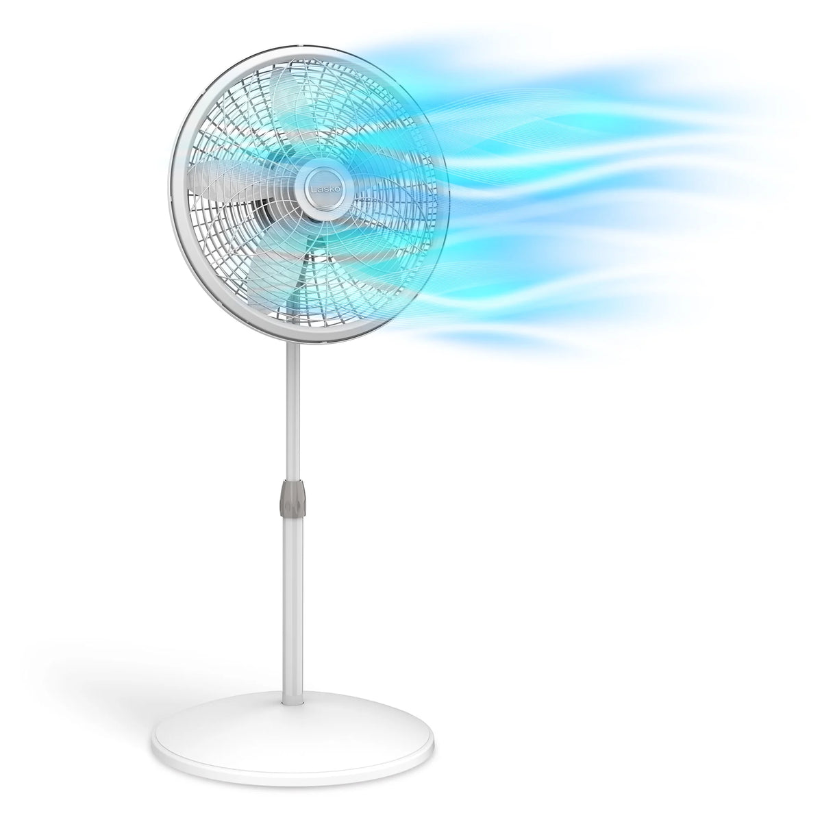 18" Oscillating 3-Speed Pedestal Fan, White A973
