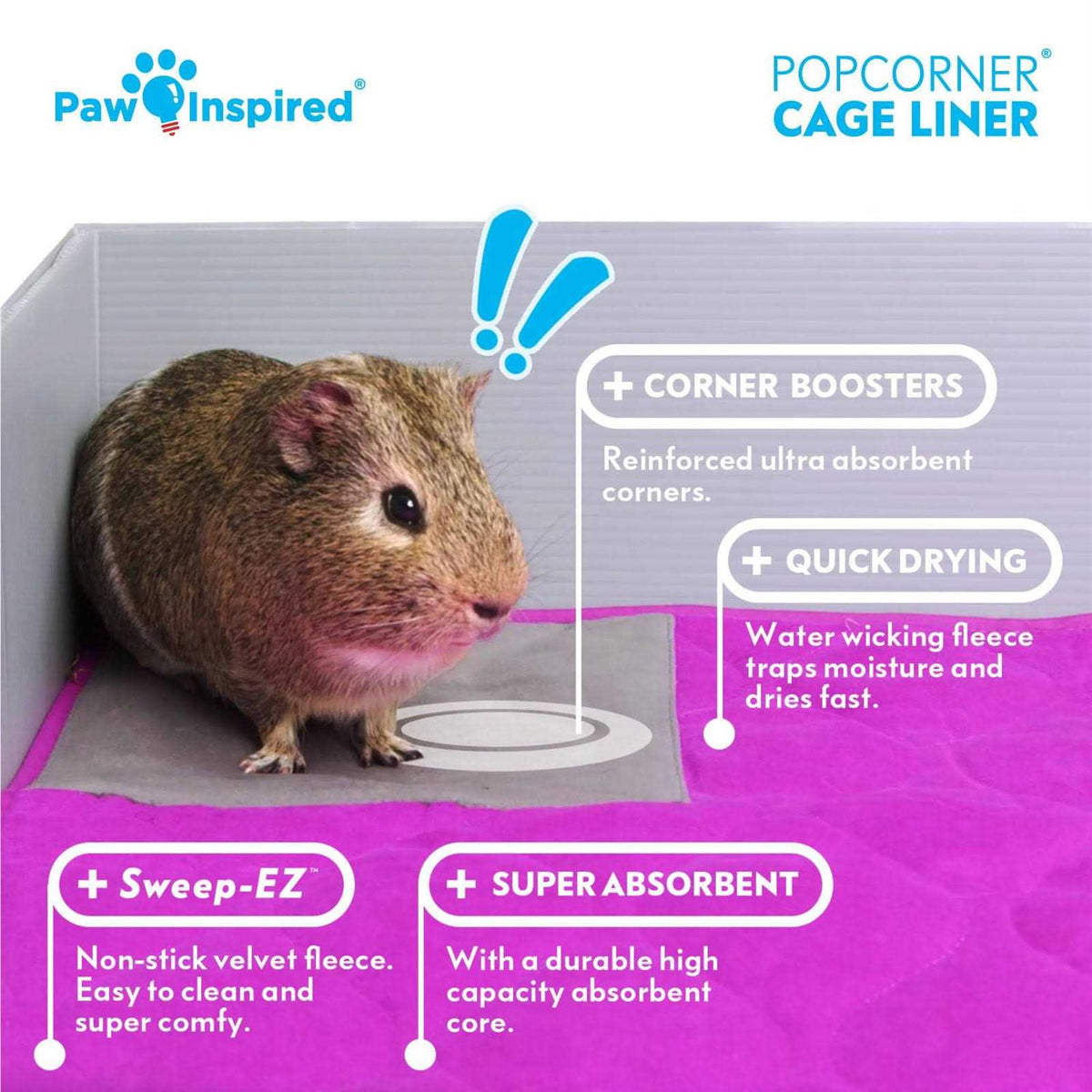 Washable Fleece Guinea Pig Cage Liners & Bedding N5702