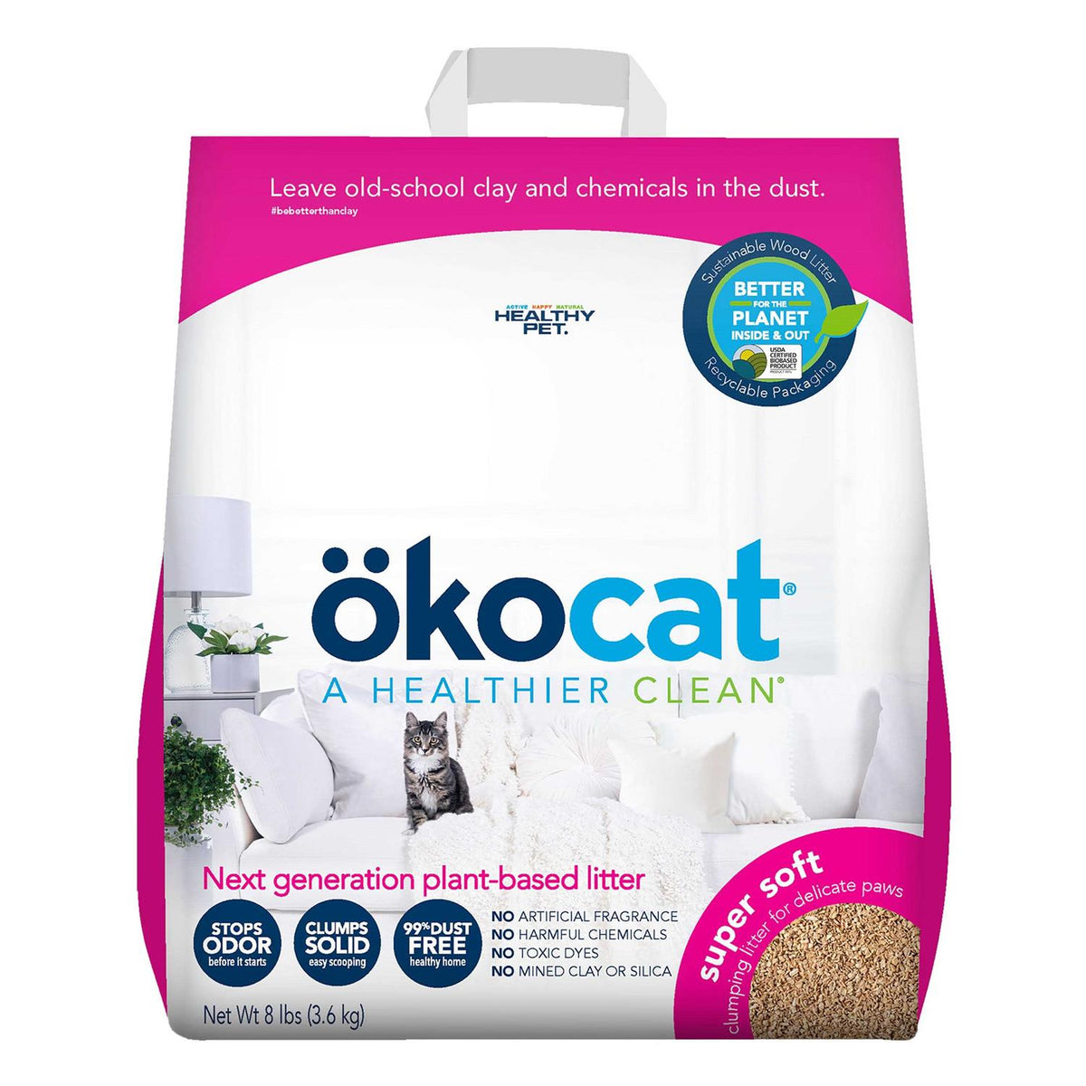 Super Soft Clumping Wood Cat Litter F4590