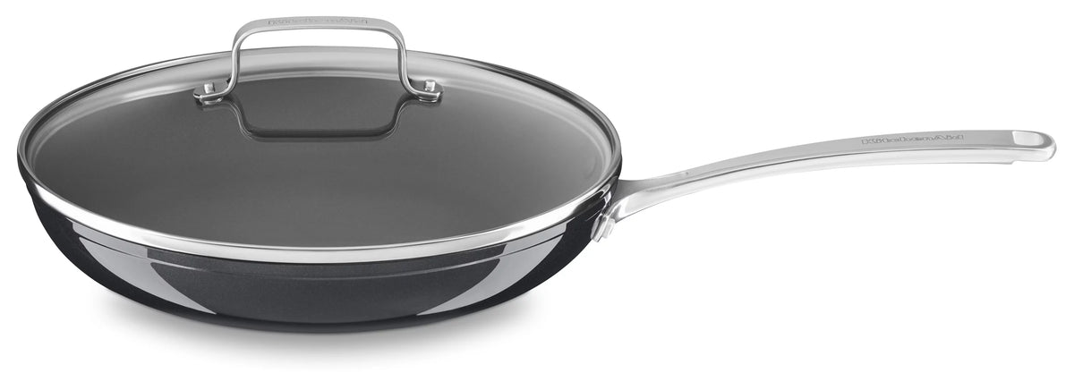 Hard Anodized Nonstick 12" Skillet with Glass Lid I753