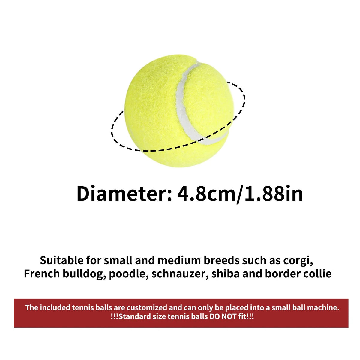 Automatic Ball Launcher for Small Dogs, 3 Balls Included A24957