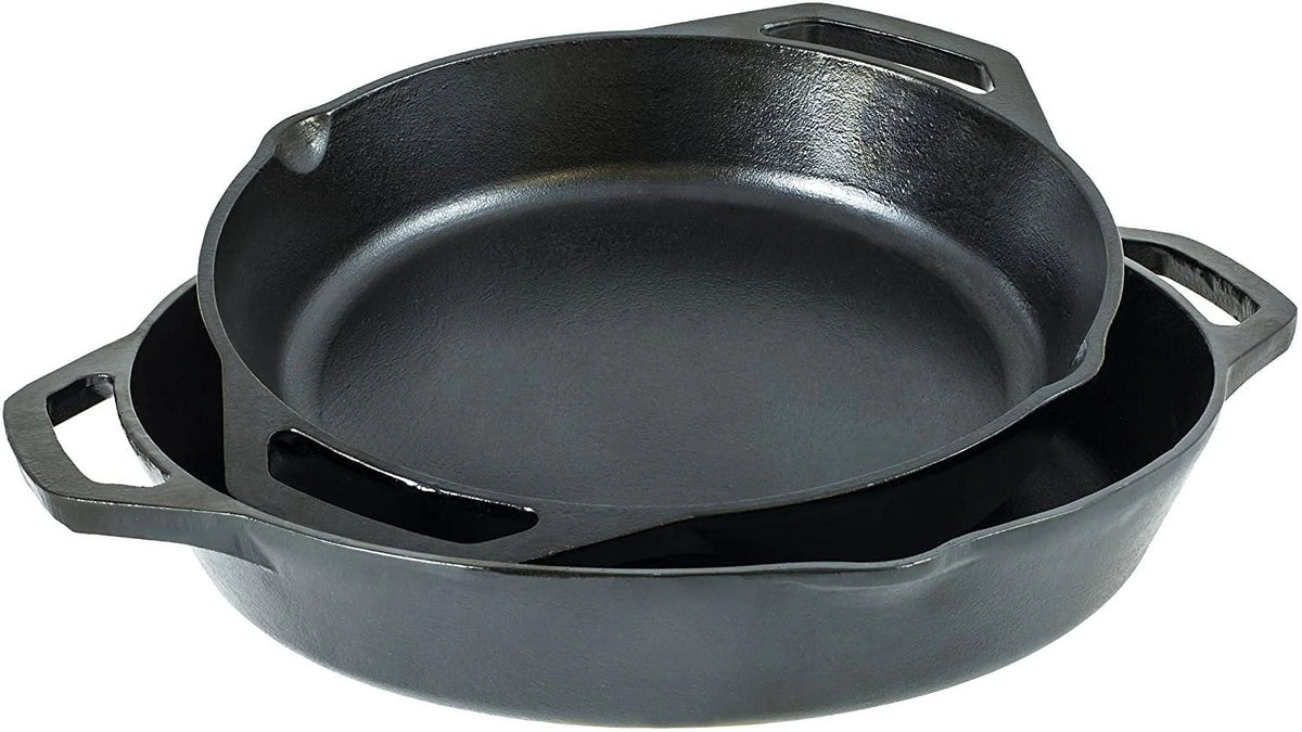 Cast Iron Dual Handle Pan 12 inch Black S243