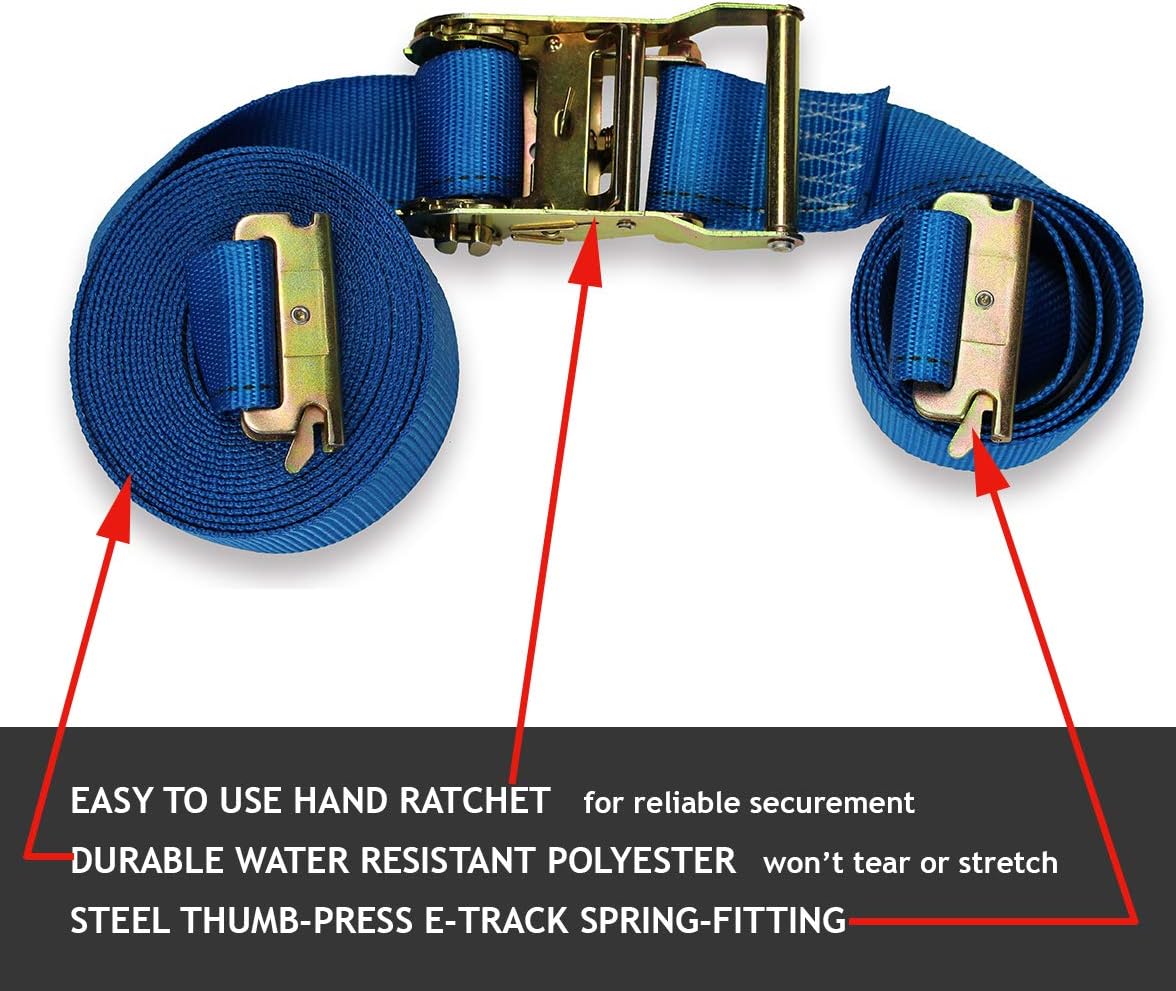 Heavy Duty Blue Polyester Ratchet Straps P988