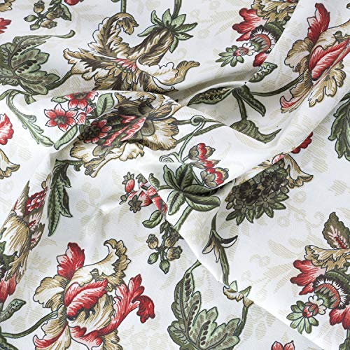 Brick Floral Tailored Tier Curtain, 56" x 24" B906783