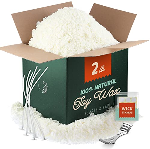 30 lb Natural Soy Wax Flakes with 100 Cotton Candle Wicks X59152