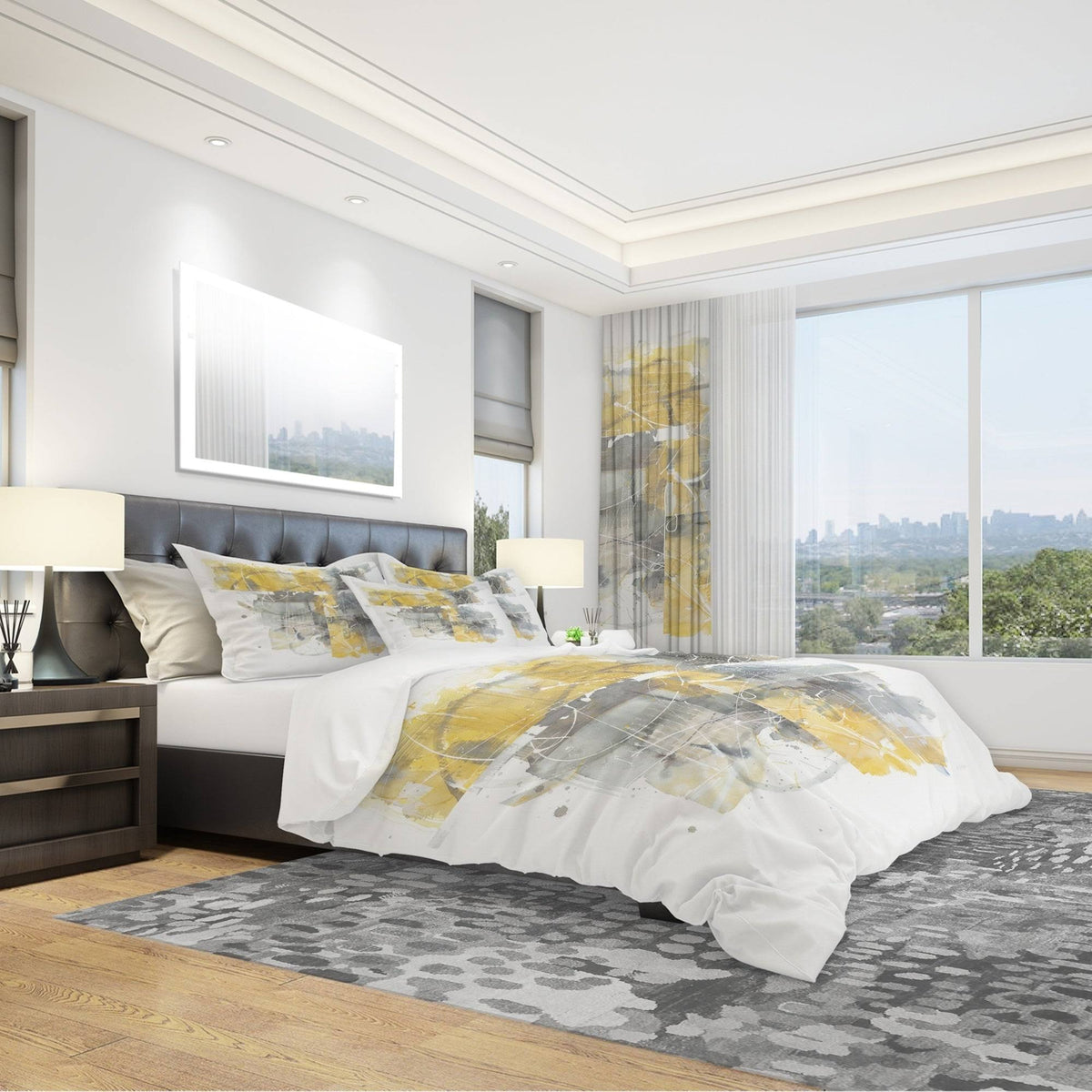 Geometric Bedding Set - Twin Duvet Cover and Sham R457