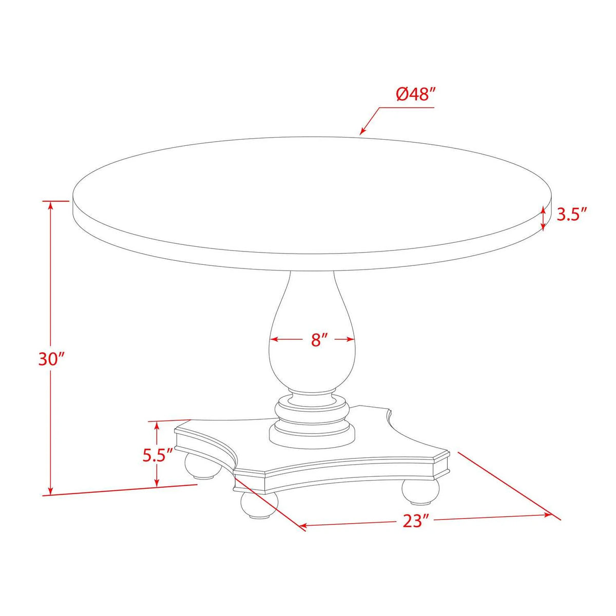 5-Piece Wood Dining Set F363