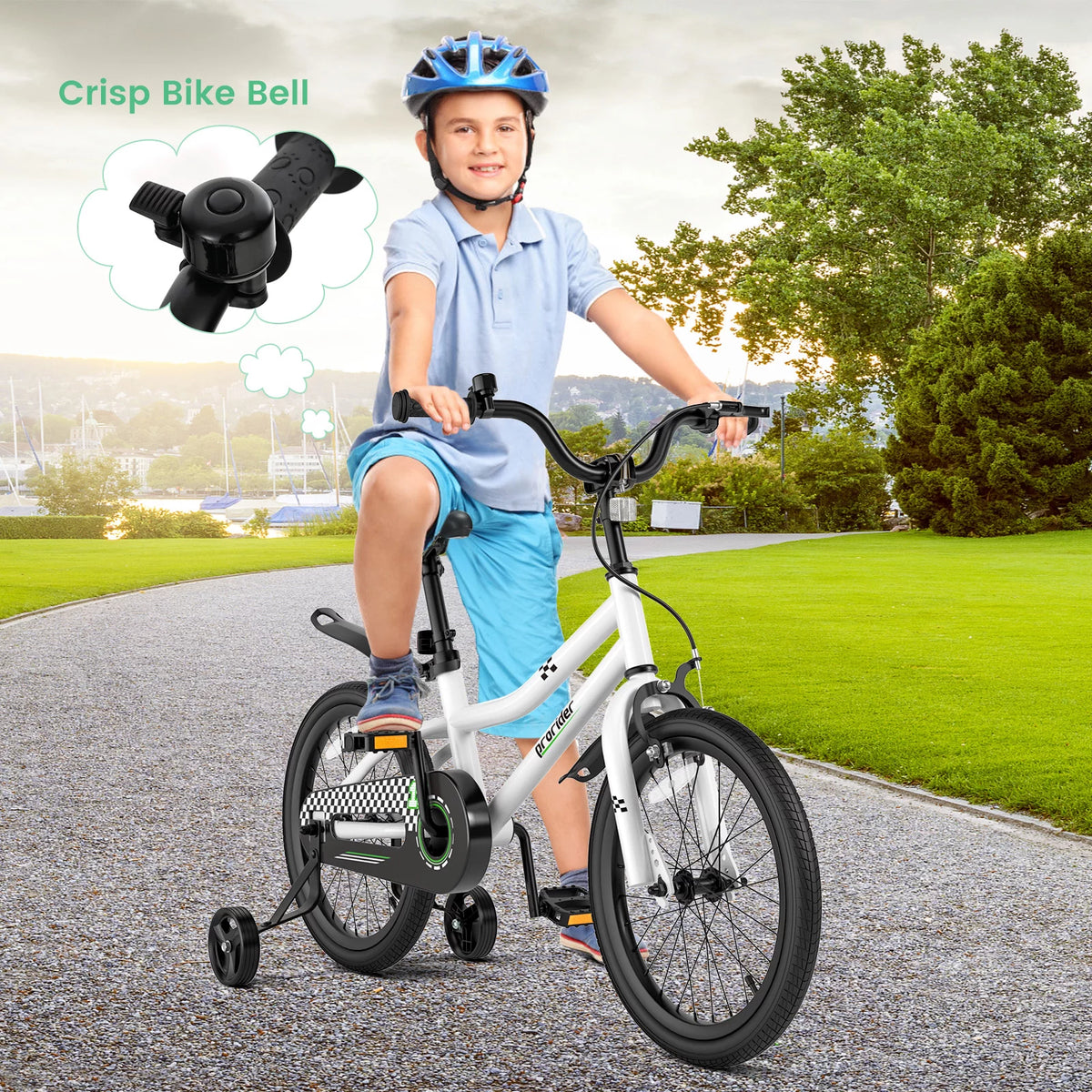 18'' Kid's Bike with Training Wheels & Basket J439