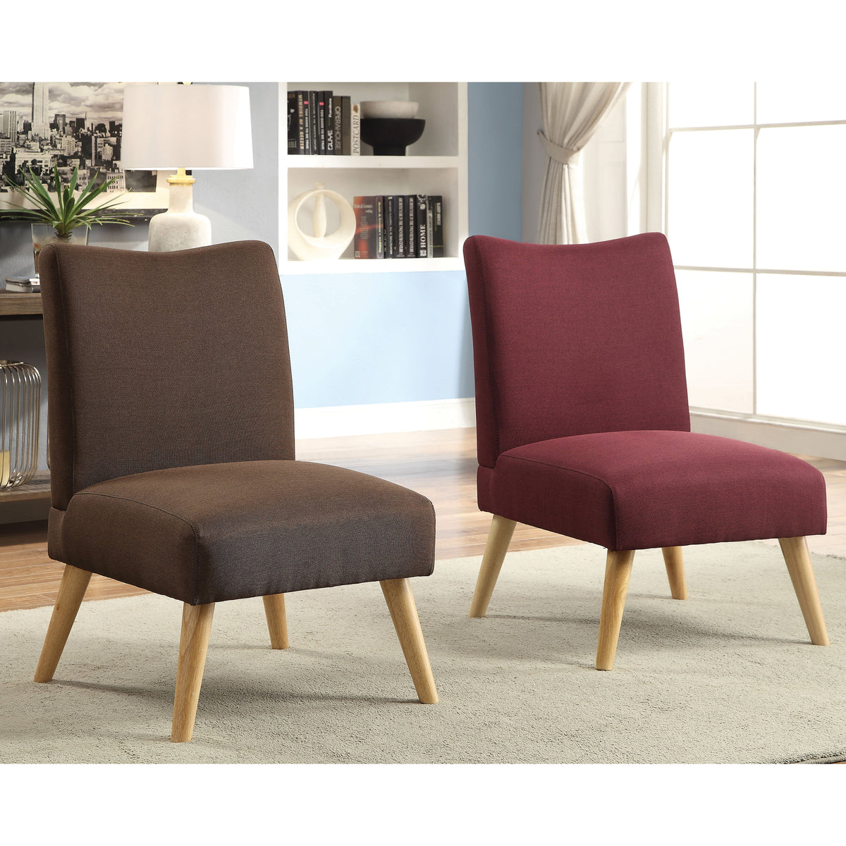 Mid-Century Fabric Accent Chair X253