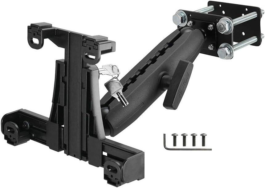 10.25 inch Locking Forklift Pillar Tablet Mount Black D1426