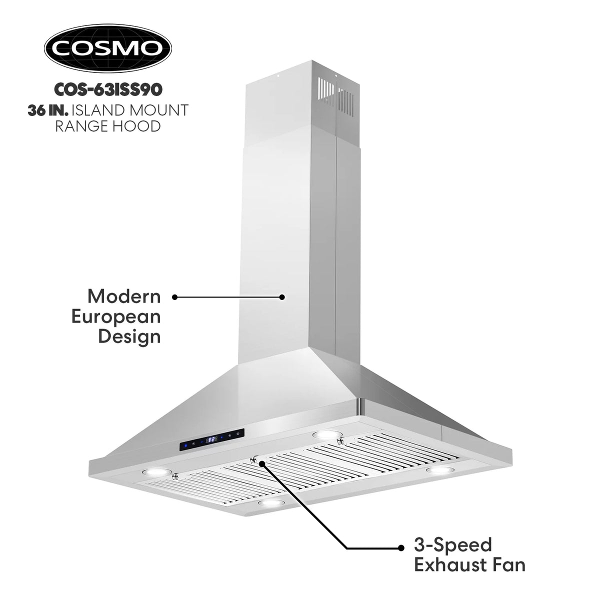 30 in. Stainless Steel Ductless Island Range Hood N411056
