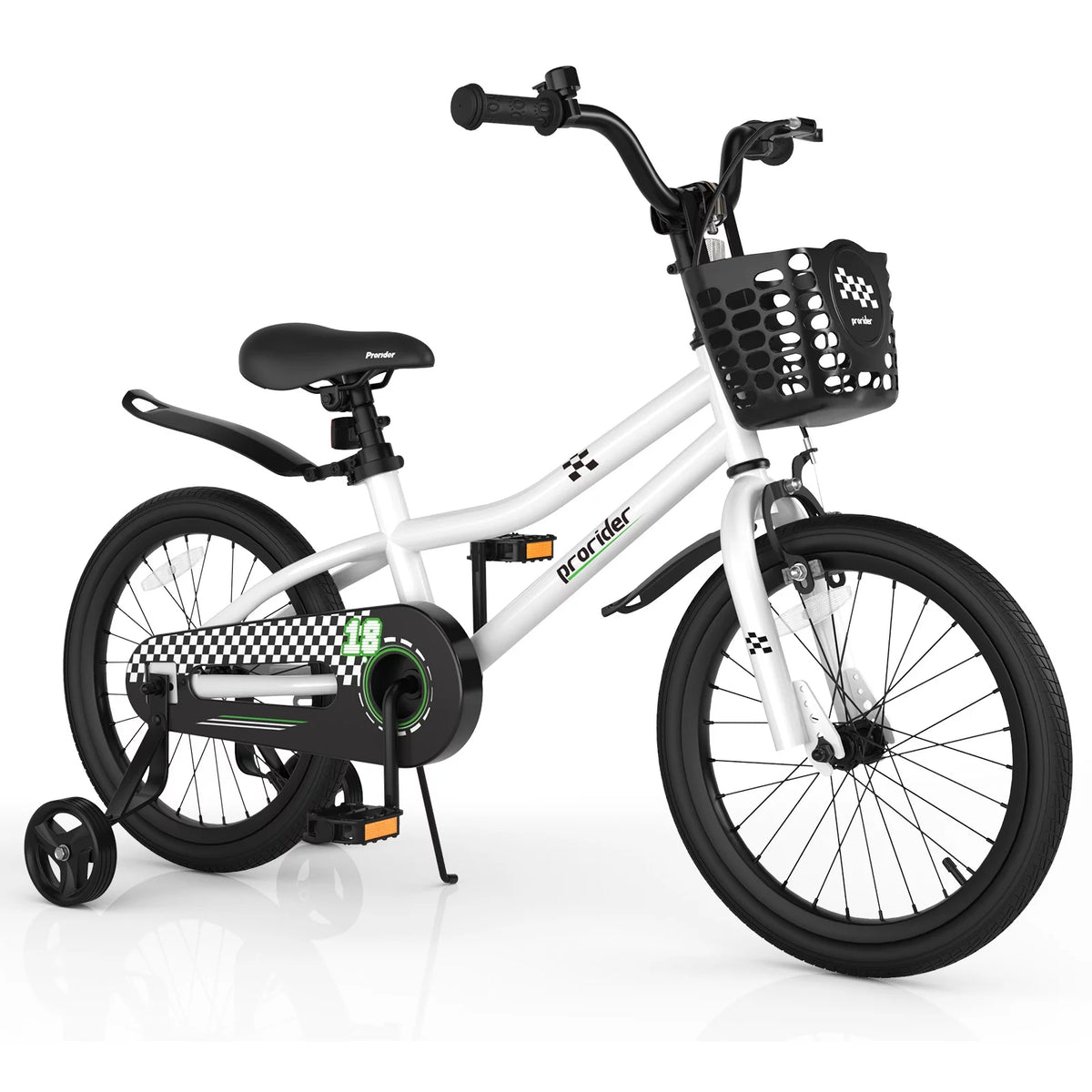 18'' Kid's Bike with Training Wheels & Basket J439