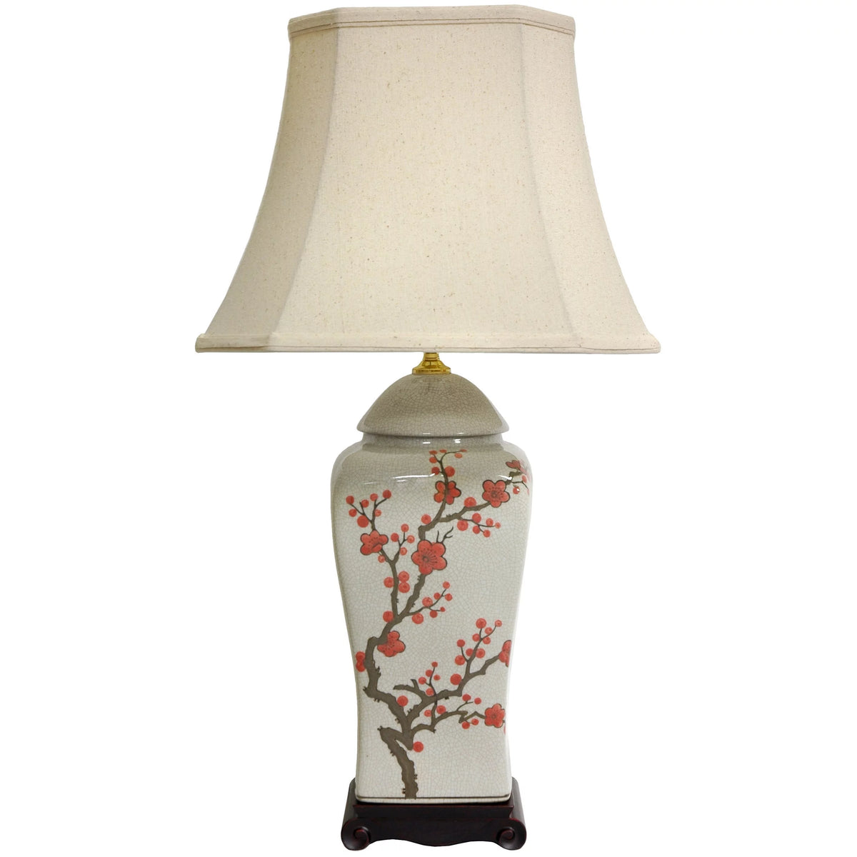 26" Cherry Blossom Porcelain Table Lamp C88888