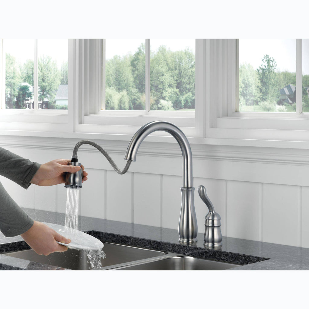 Arctic Stainless Pull-Down Kitchen Faucet W133