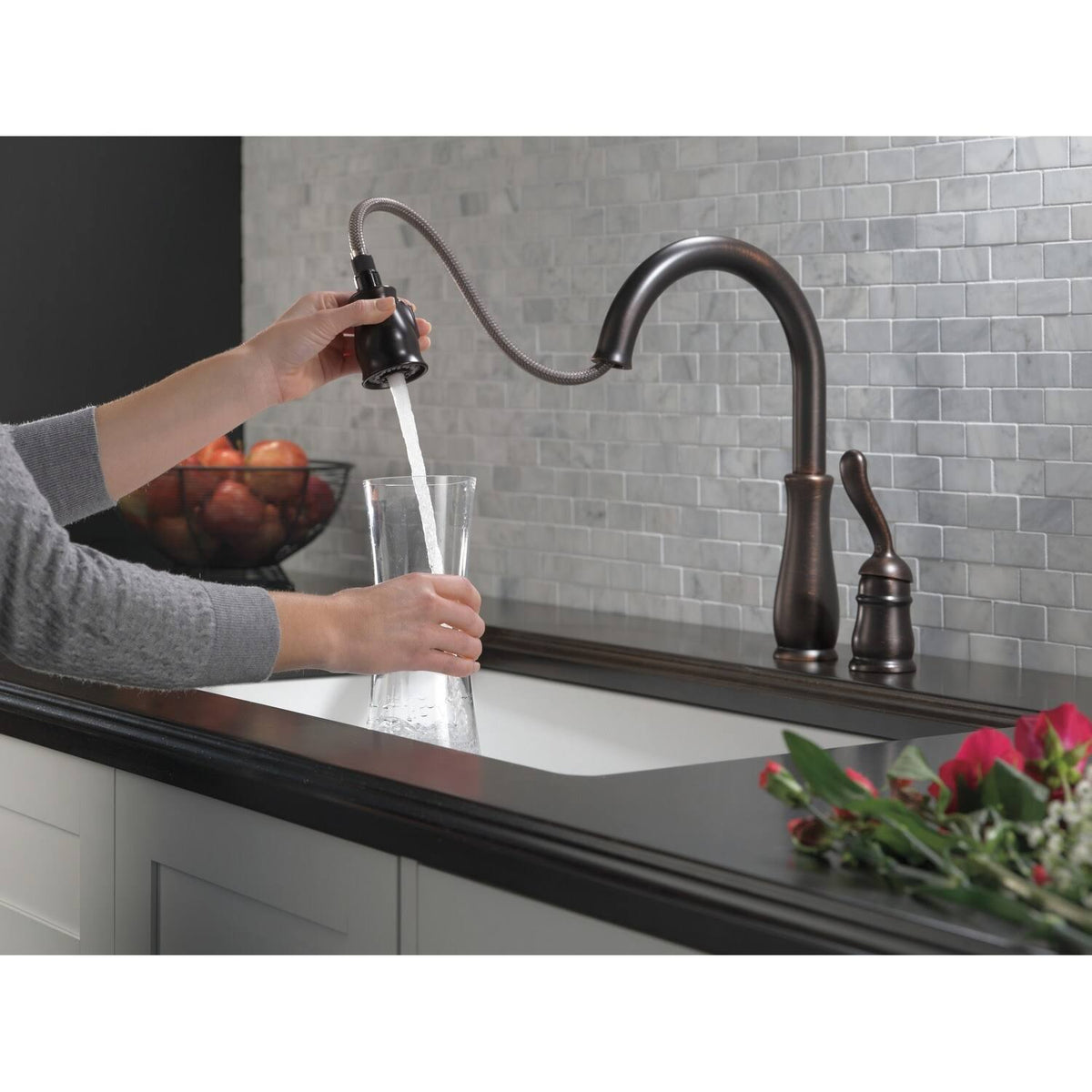 Arctic Stainless Pull-Down Kitchen Faucet W133